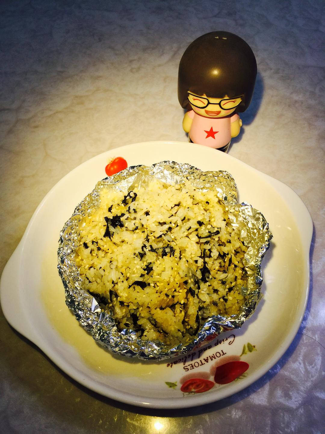 橄榄油海苔烤饭的做法