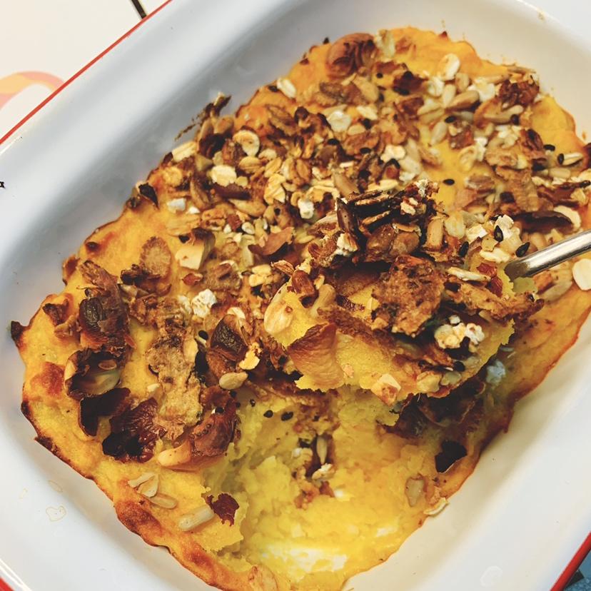 粉糯红薯泥配燕麦酥丨健康·三餐