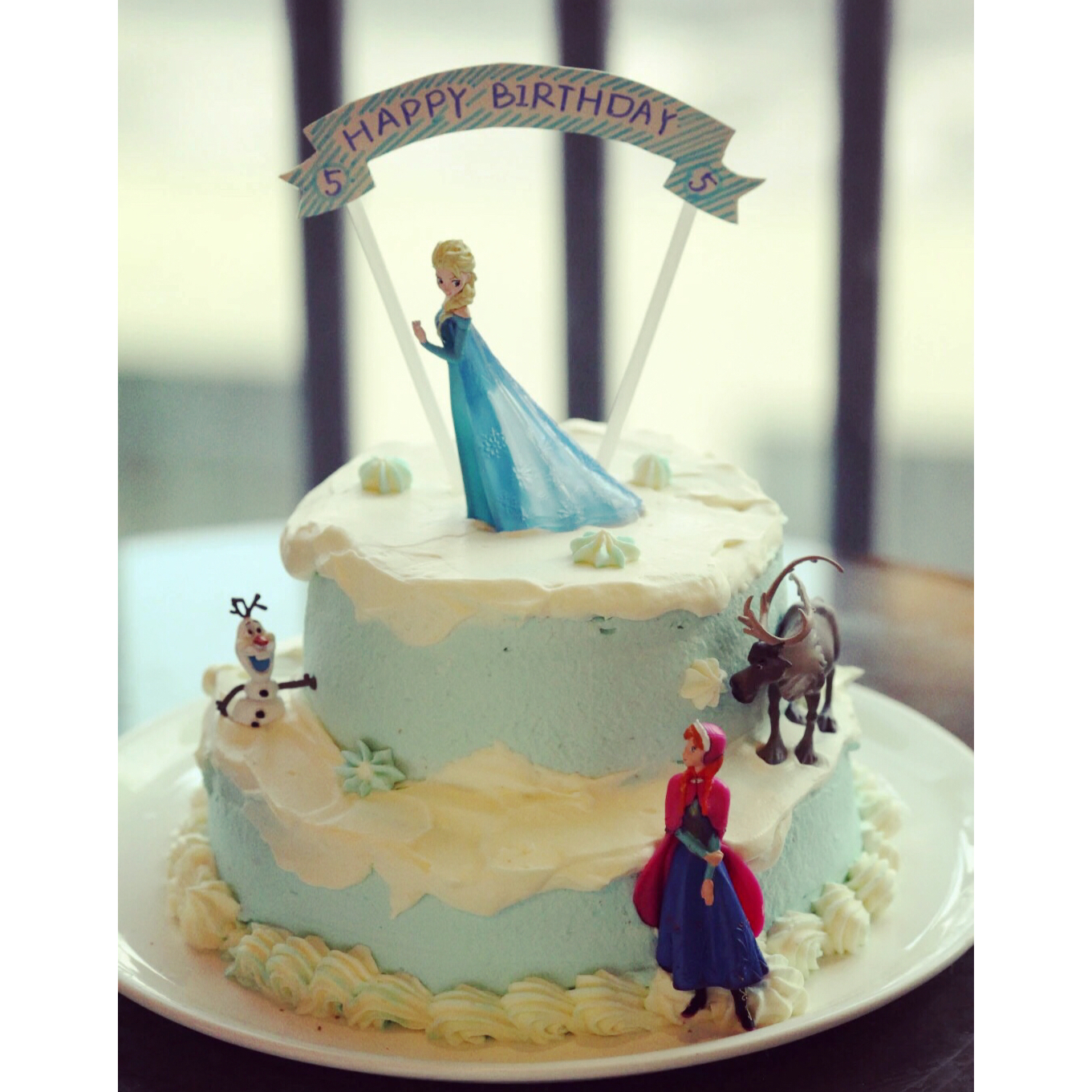 快手冰雪奇缘蛋糕