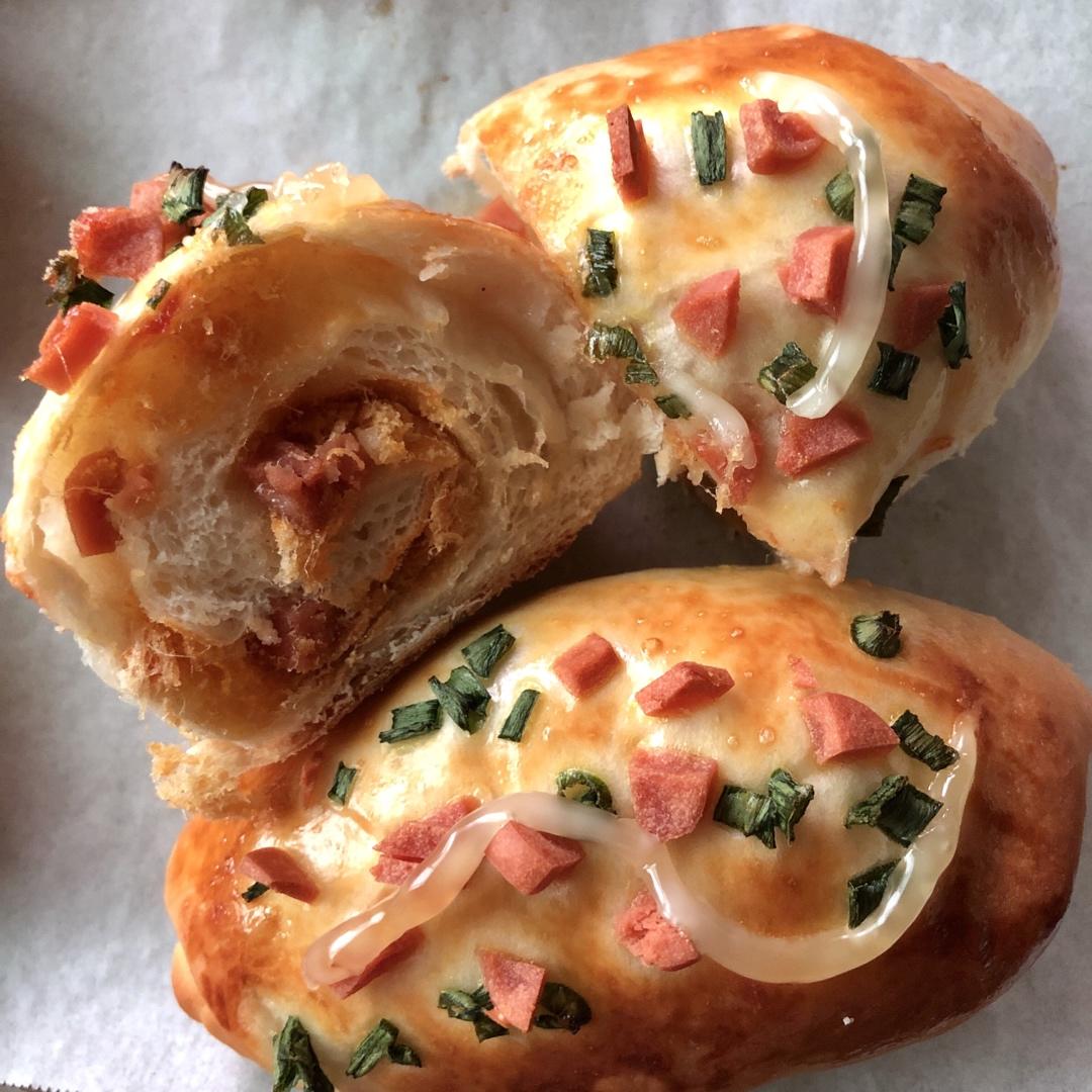 香葱火腿肉松面包