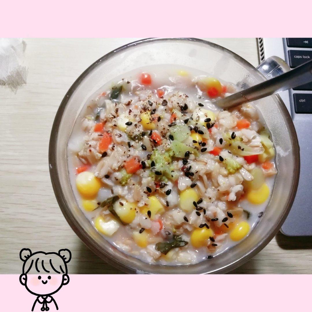 牛奶燕麦咸鲜玉米粥