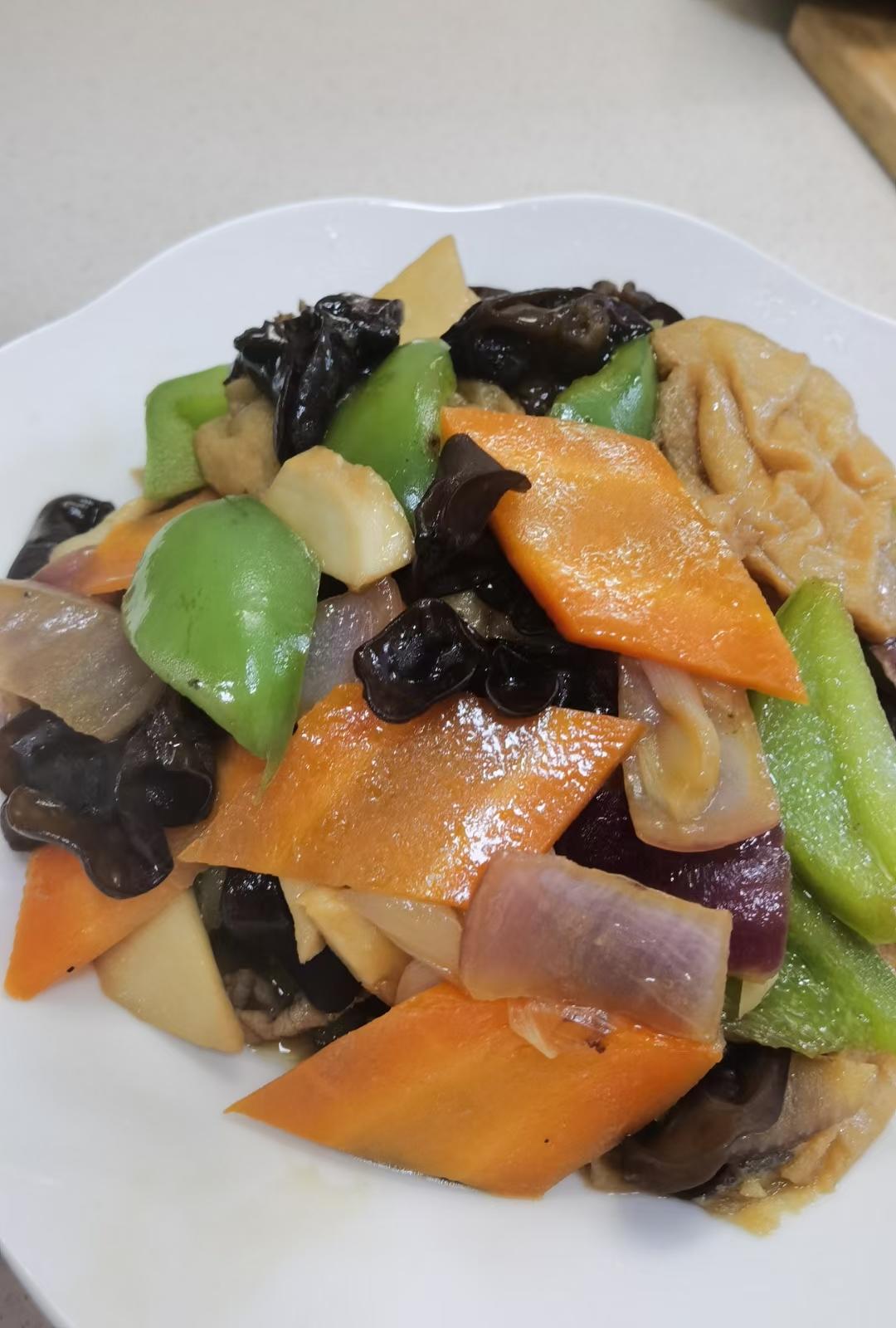 美味小米粥做的上海炒素