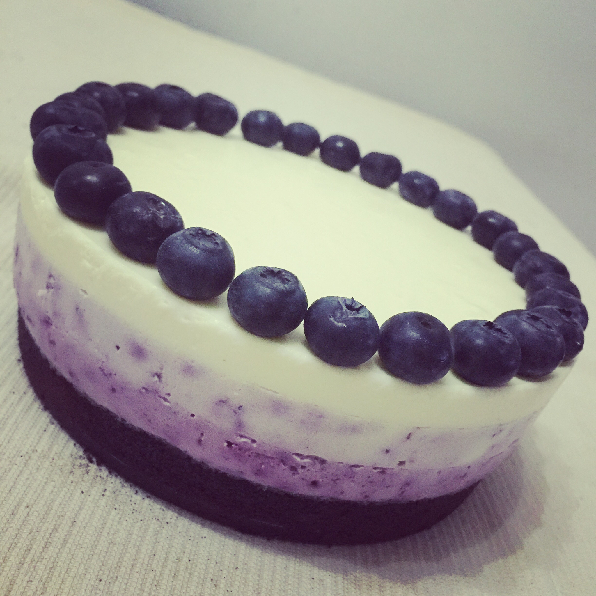 渐变蓝莓冻芝士蛋糕（免烤）