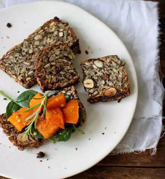 【全谷物坚果面包】没有面粉的“面包”