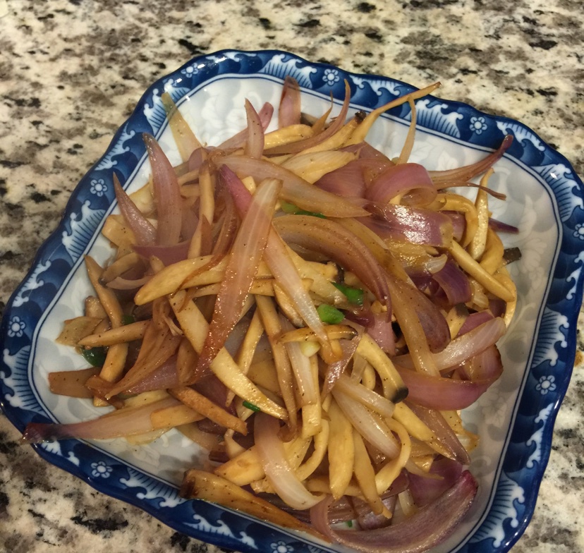 洋葱遇到杏鲍菇