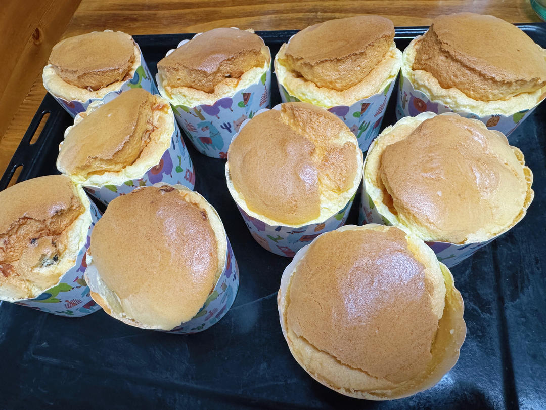 纸杯蛋糕 8寸戚风蛋糕的量