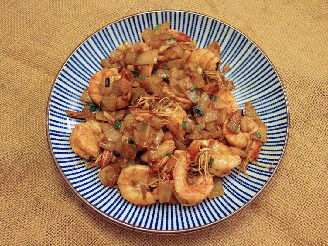 比蒜蓉虾好吃的洋葱虾（减脂食谱）