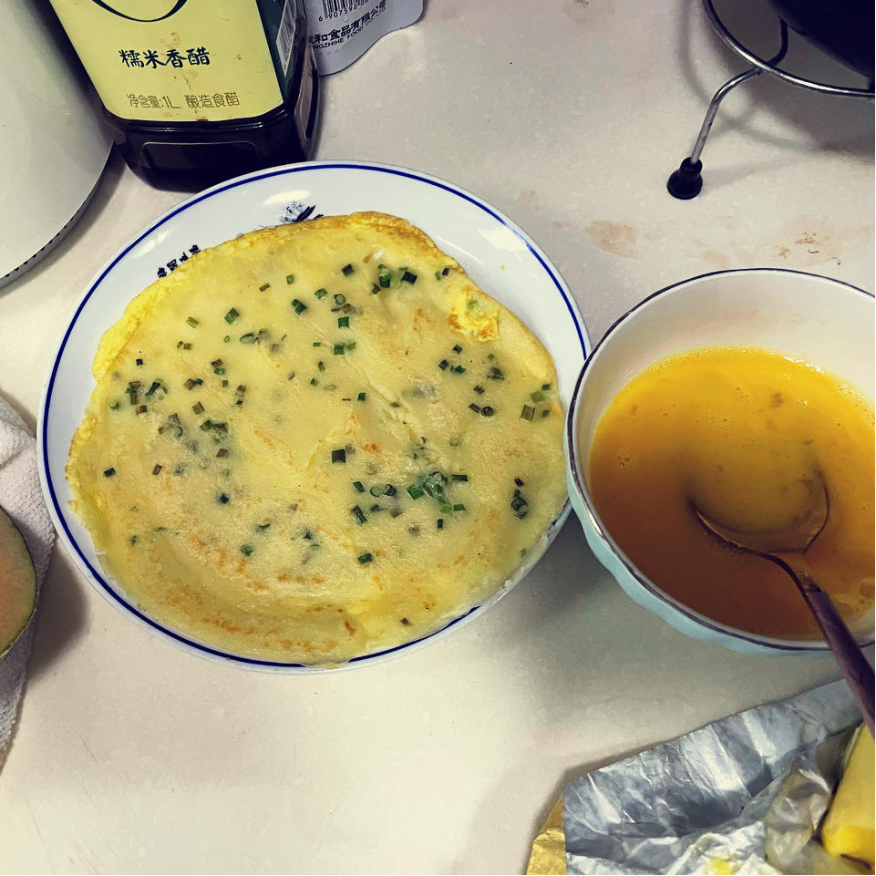 早餐香葱鸡蛋饼