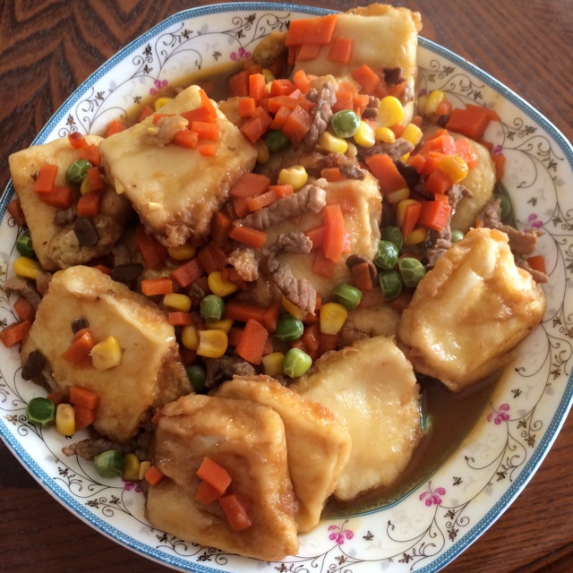 ar-o做的脆皮内酯豆腐