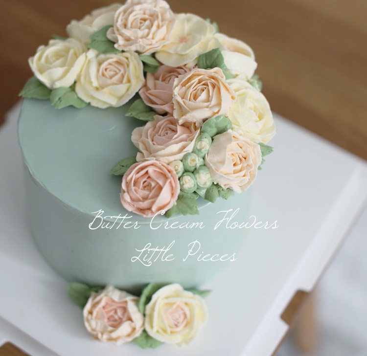 渐变色奶油蛋糕装饰