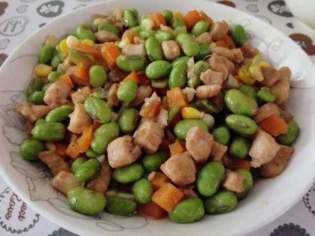 kowkow做的毛豆炒鸡丁