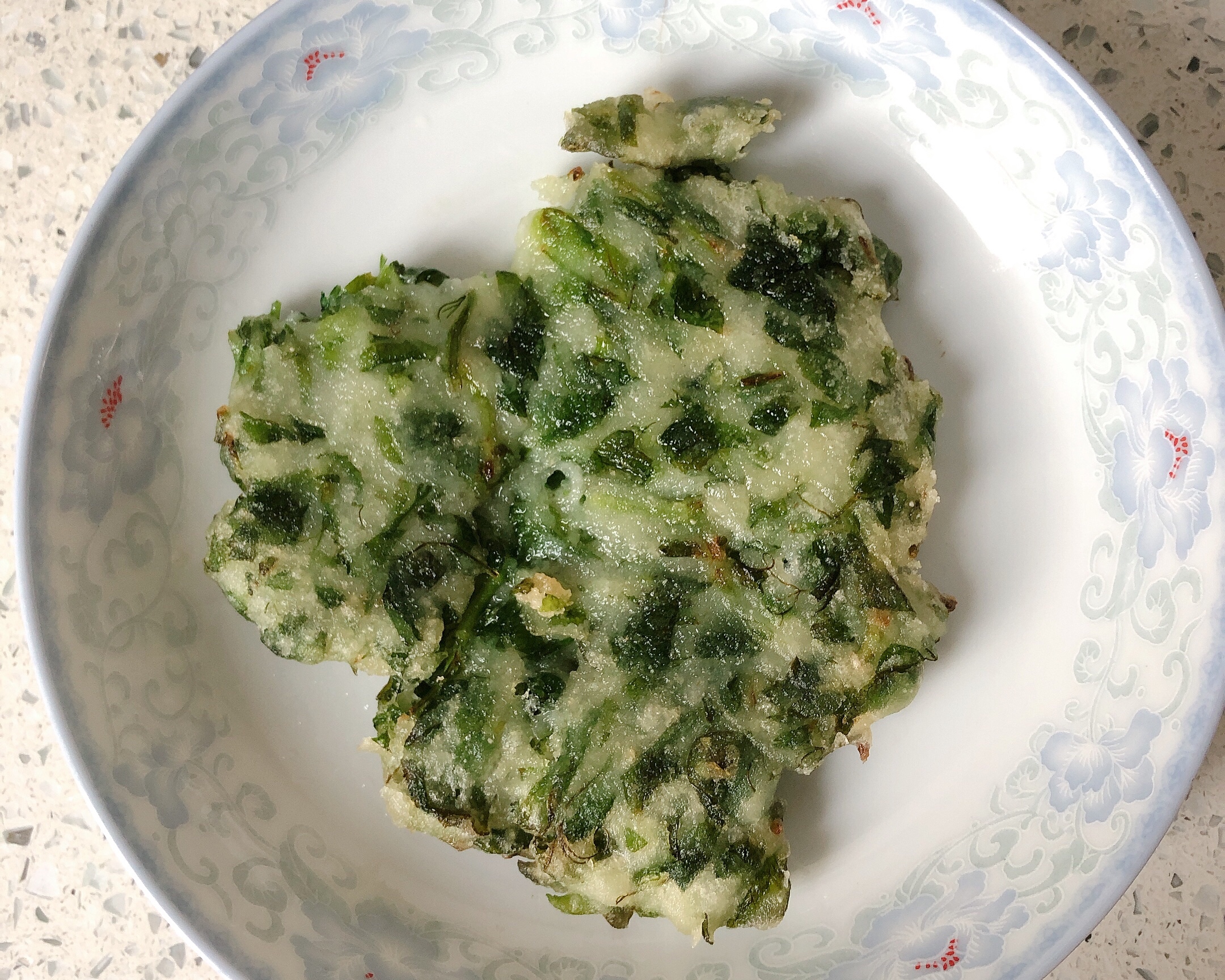 扬州人的早餐记忆——安豆饼（豌豆苗糯米饼）的做法