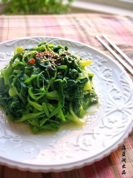 凉拌菠菜的做法
