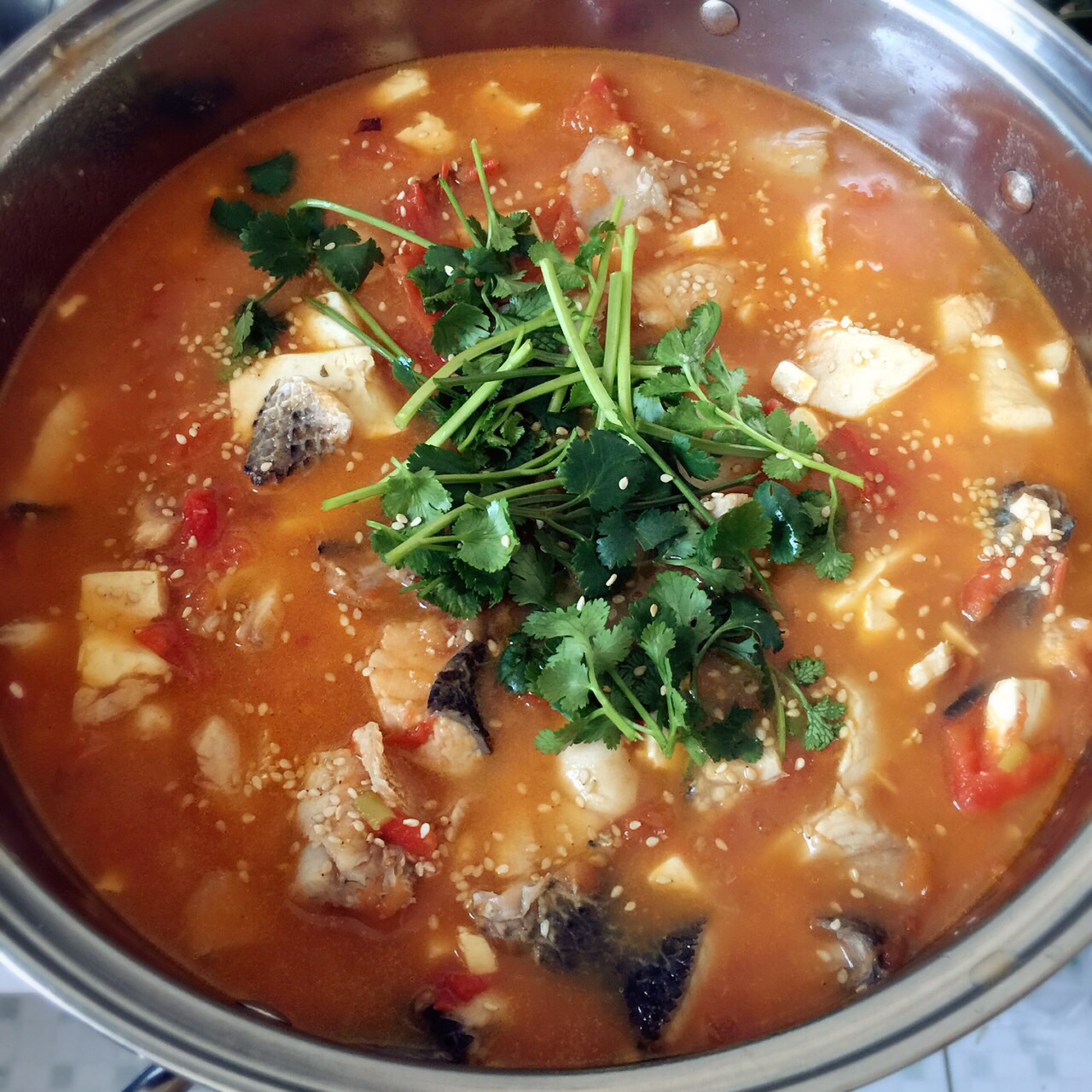 番茄黑鱼豆腐汤