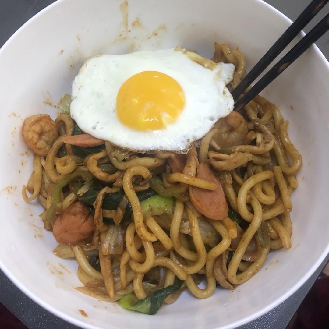 🔥爆好吃的黑椒虾仁炒乌冬面㊙️吃一口就沦陷❗️