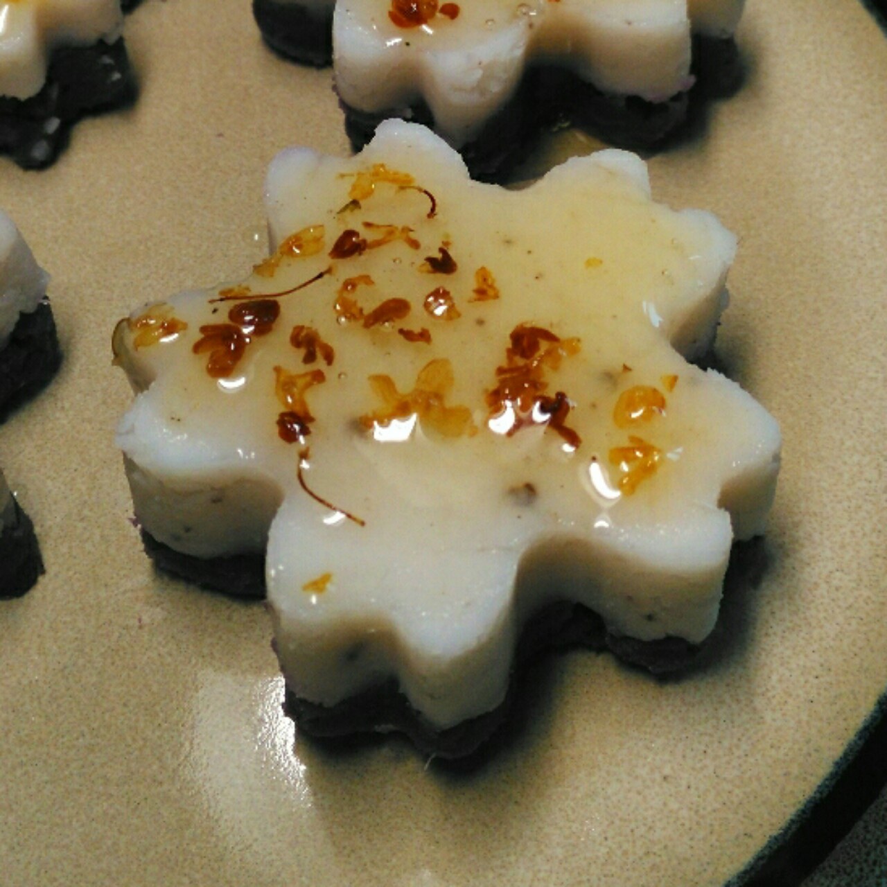 桂花山药紫薯糕