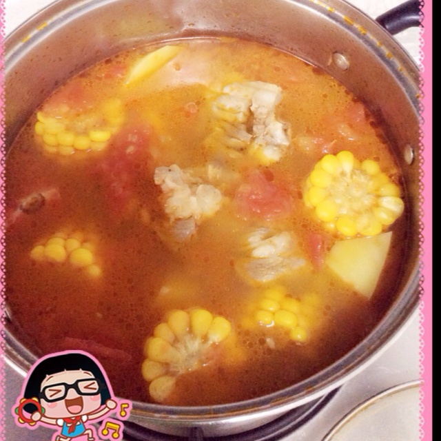 番茄土豆玉米排骨汤