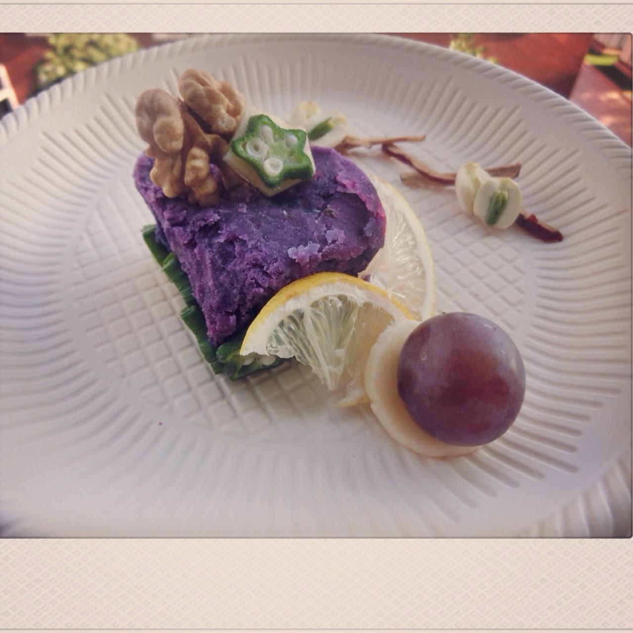 秋葵紫薯塔 快手简便早餐&下午茶的做法 步骤5