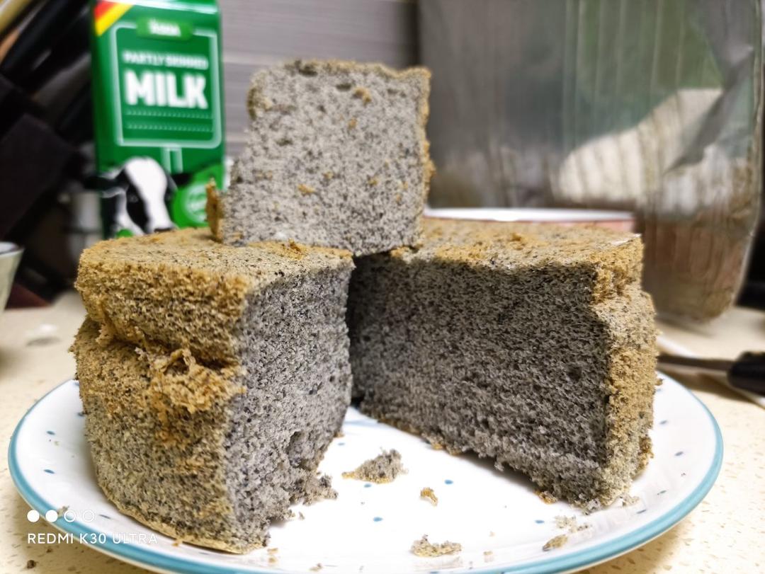 黑芝麻戚风蛋糕🔥养生甜品，拯救发际线！‼️