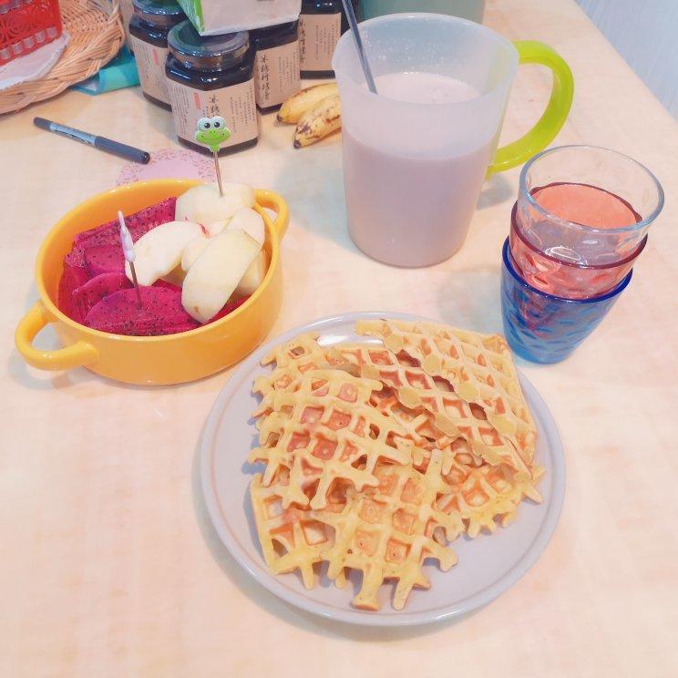 酸奶糯米华夫饼