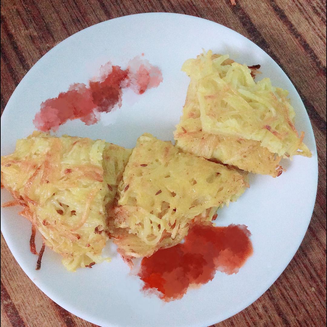 土豆丝鸡蛋饼