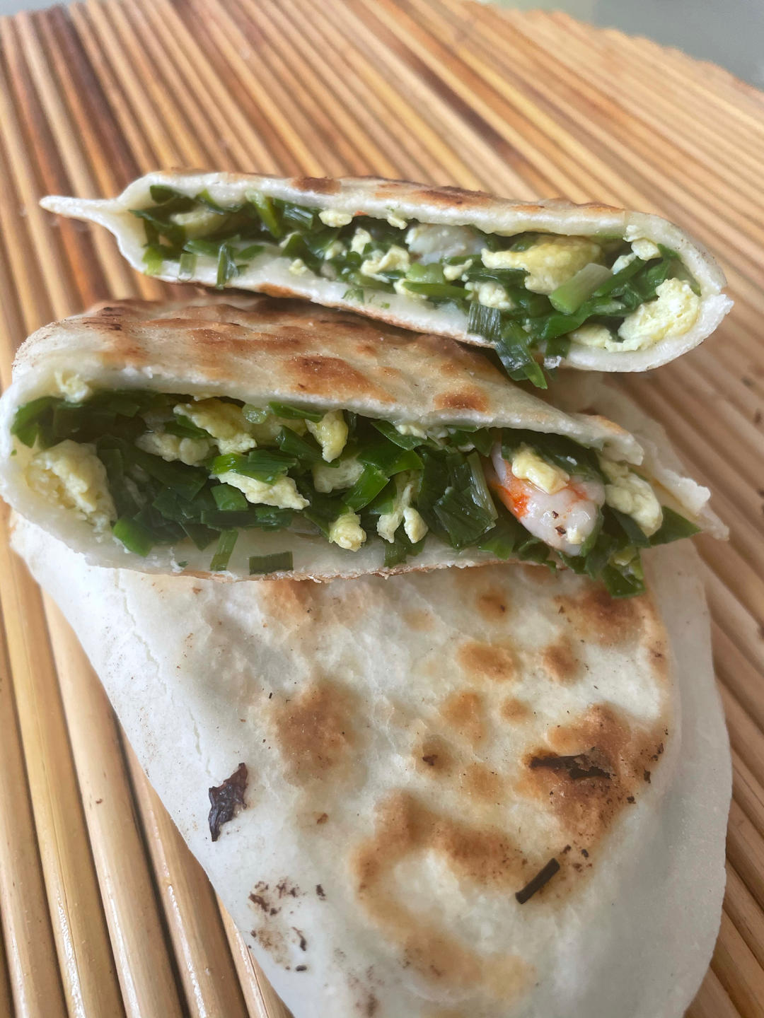 韭菜鸡蛋虾仁馅饼（一招鲜）