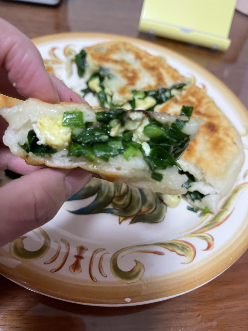 不用揉面的发面韭菜饼