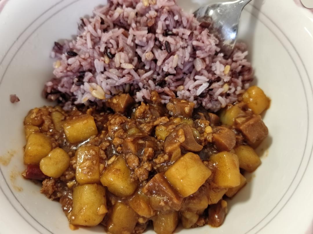 ㊙️香菇土豆肉沫拌饭❗️比外卖还好吃
