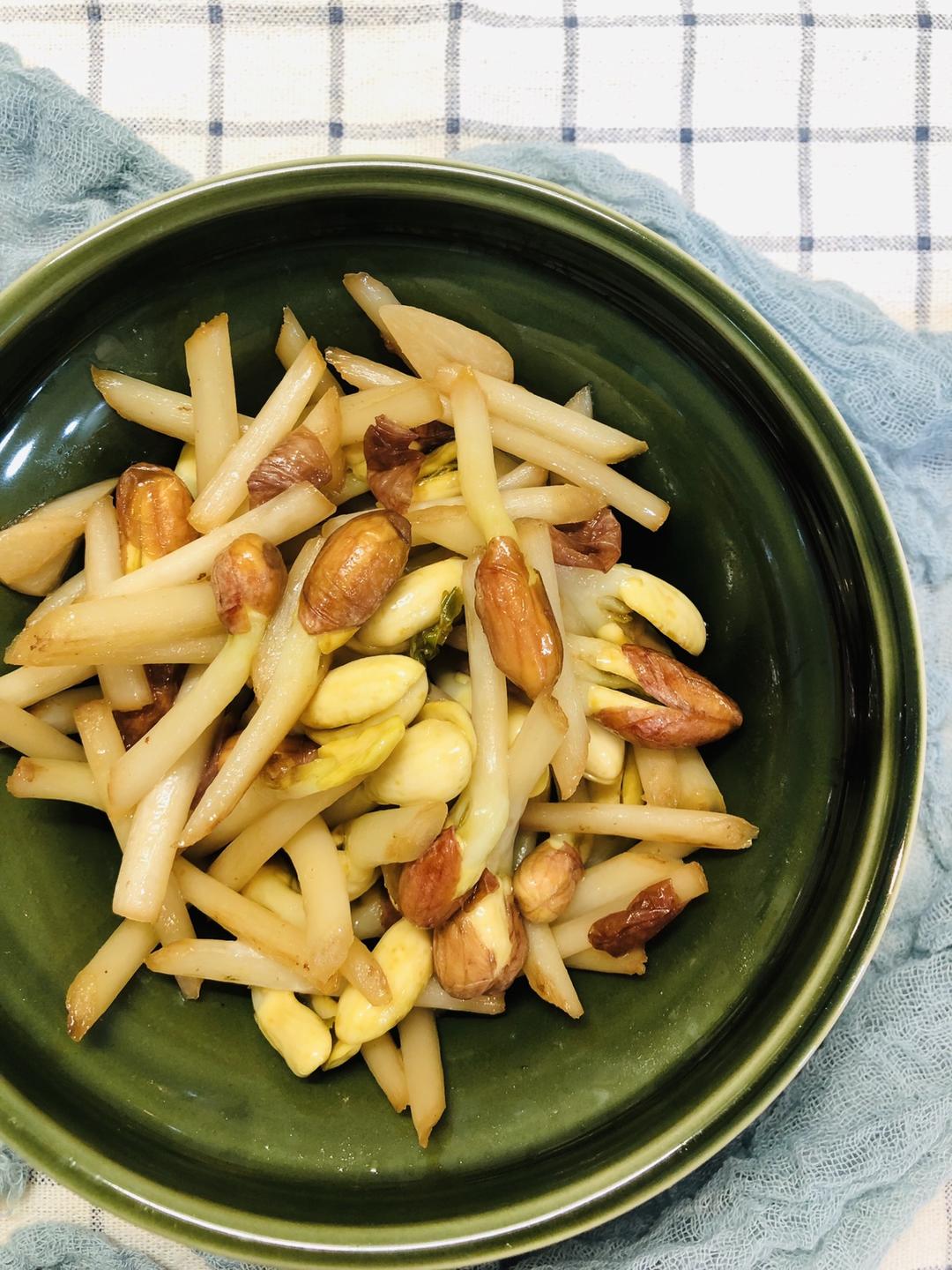 排骨油爆炒花生苗的做法