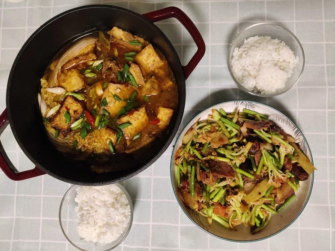 白菜豆腐煲