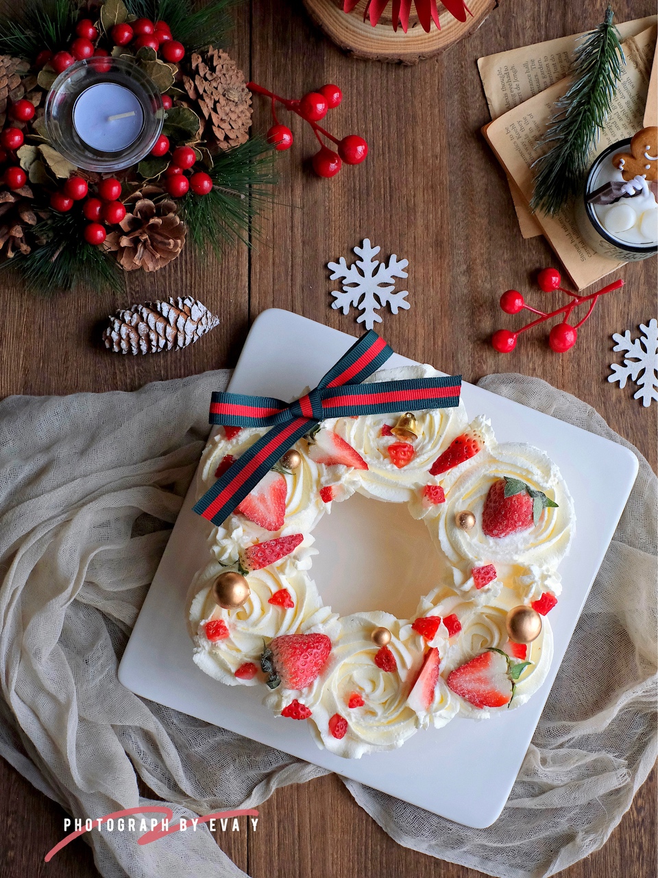 圣诞花环纸杯蛋糕🧁简单易上手🎪颜值没得说的做法 步骤5