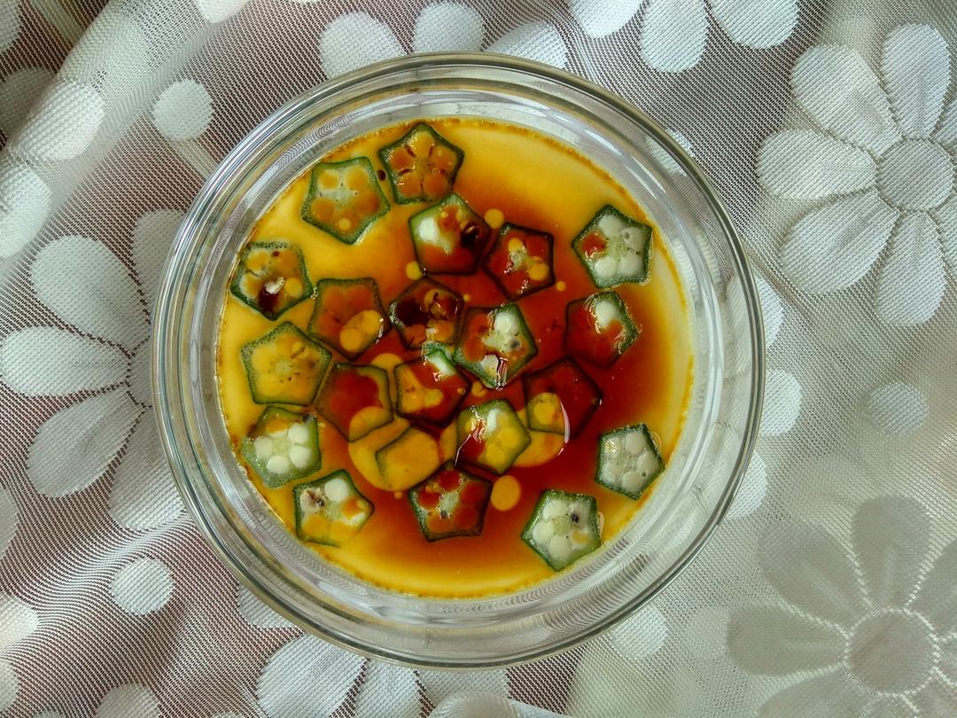 颜值控-做一朵开在碗里的花秋葵蒸水蛋