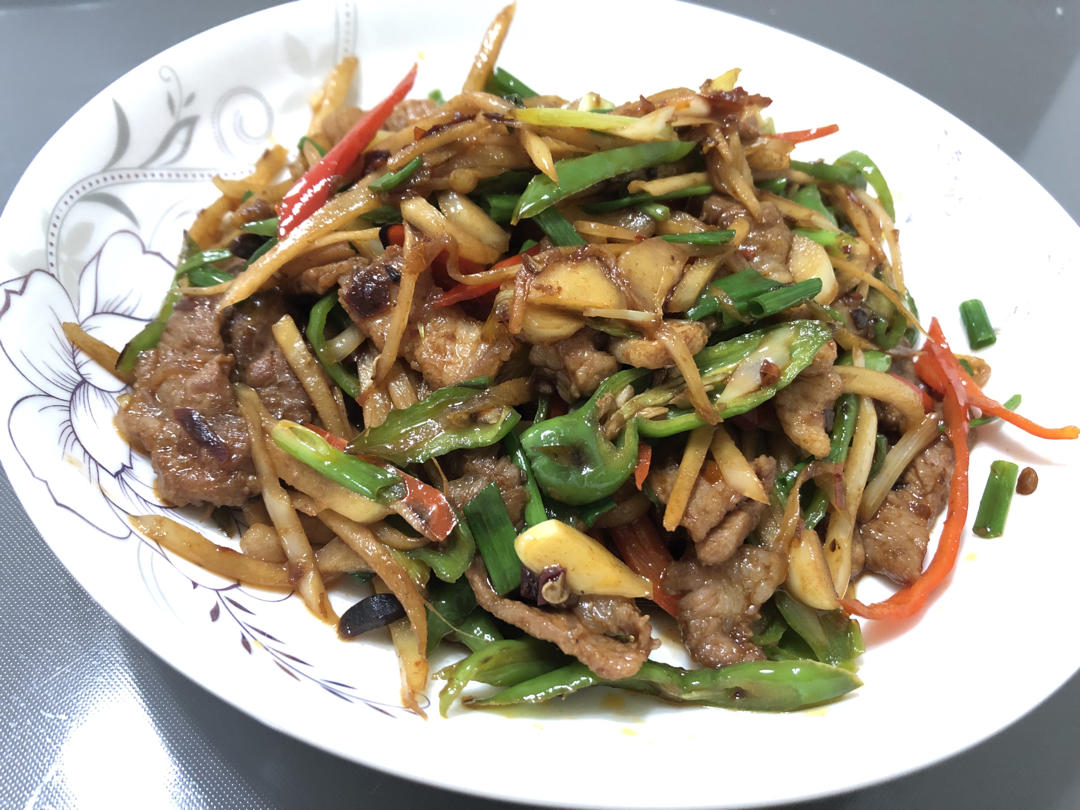 夏日的仔姜牛肉丝