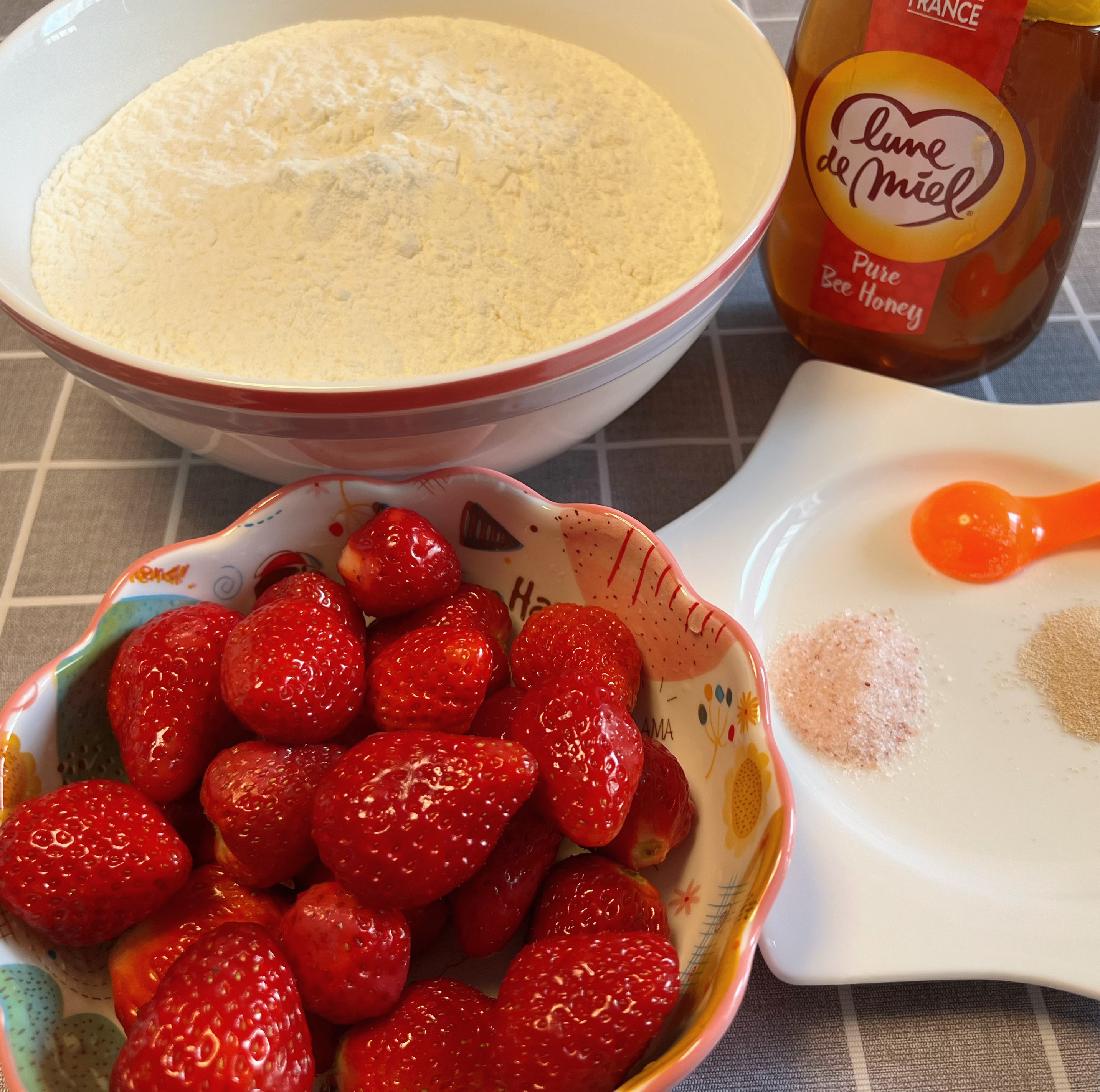 🍓香甜美味的草莓贝果的做法 步骤1