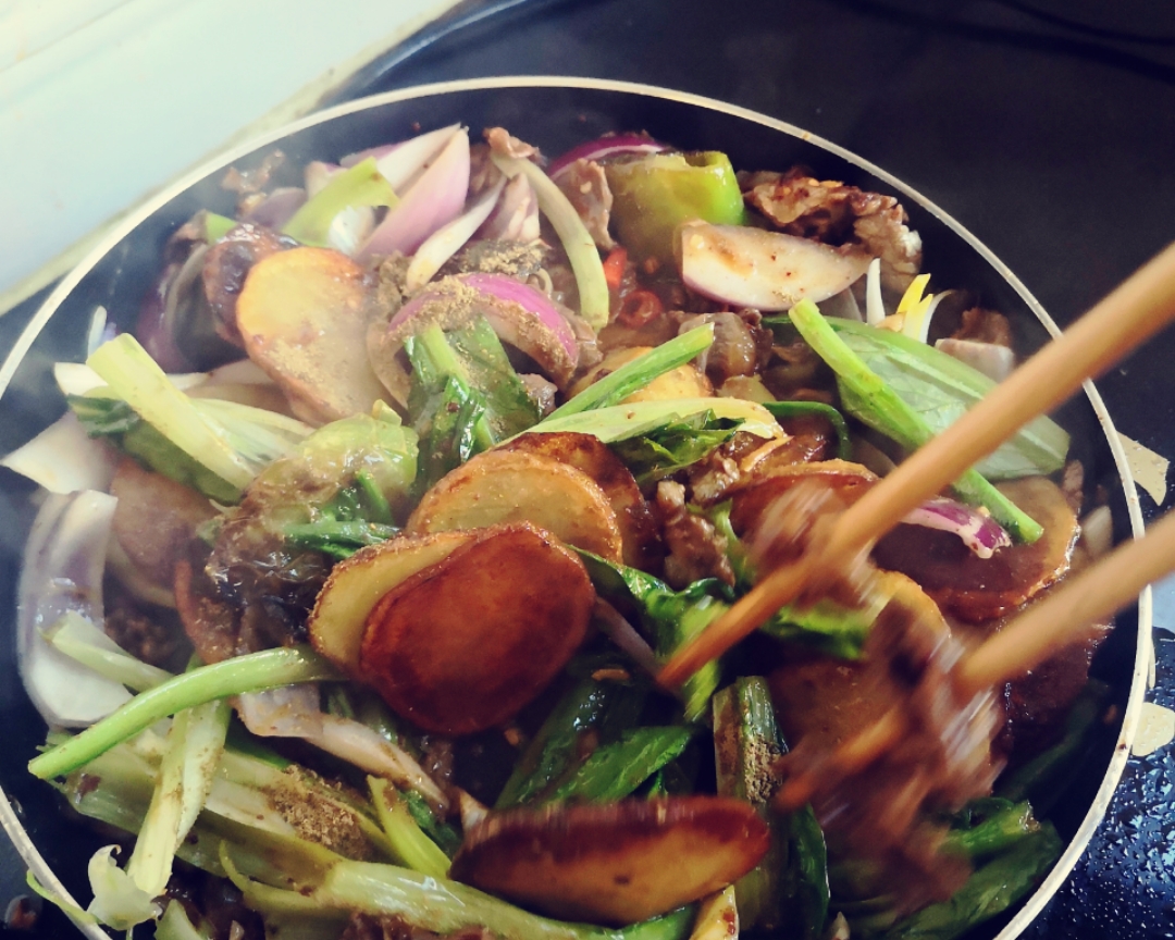 土豆牛肉煎锅～～如果你去过丹东，一定忘不掉这道菜的做法