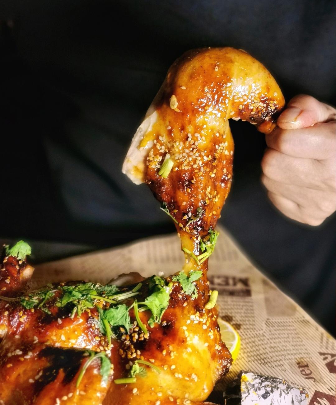 皮脆肉嫩❗️蜜汁脆皮烤鸡（空气炸锅版）💥不用一滴油