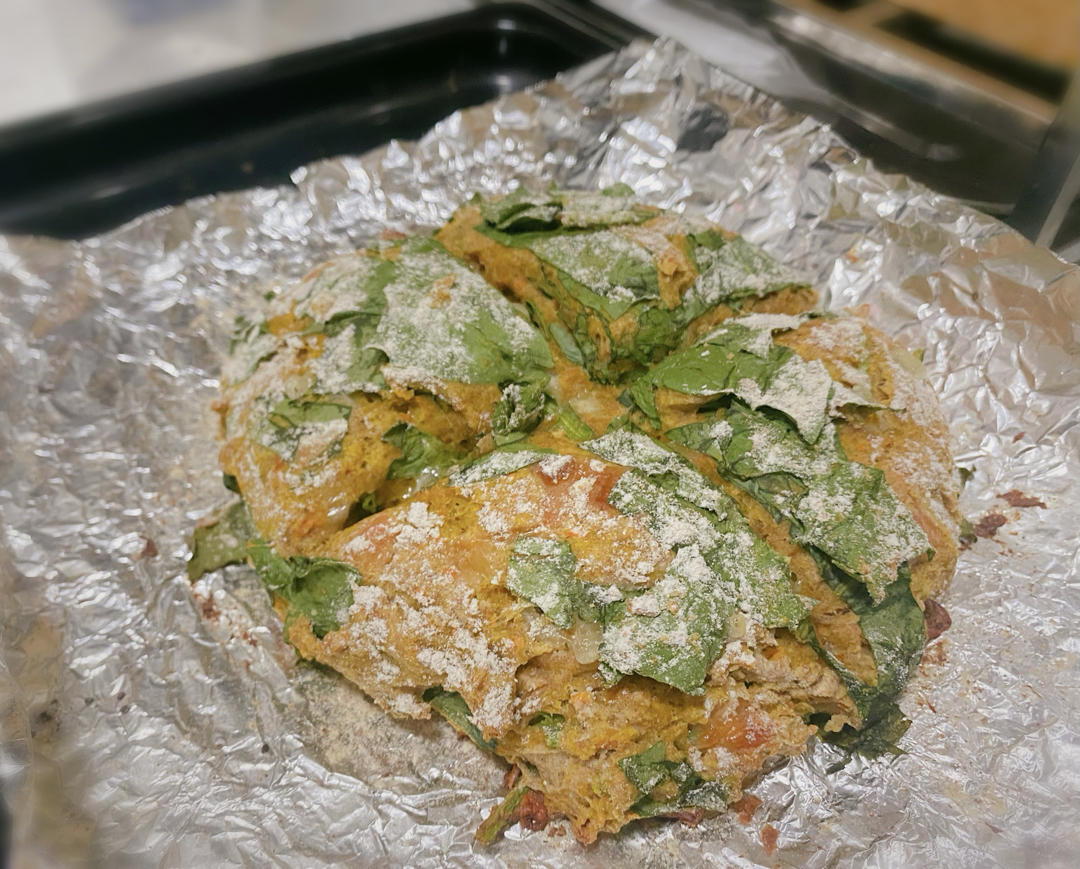 菠菜南瓜奶酪丹波面包丨健康·烘焙