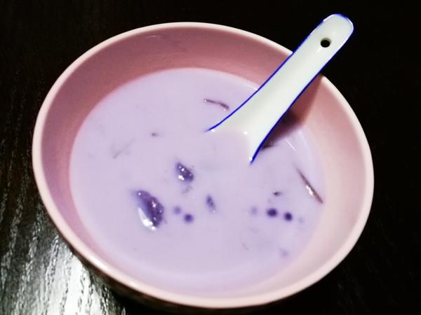 紫薯西米奶香汤