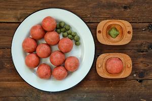 柿柿如意流心月饼【北鼎烤箱食谱】的做法 步骤11