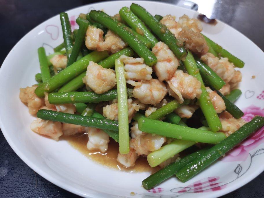 蒜薹炒虾仁