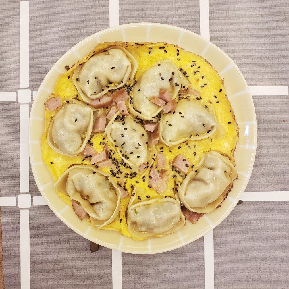 香煎鸡蛋馄饨锅贴