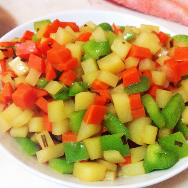 睡睡77-做的素炒三丁