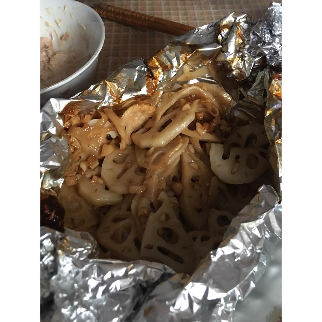 绾绾xx做的锡纸烤藕片