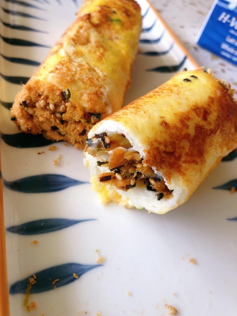 平底锅版～爆好吃的肉松吐司卷