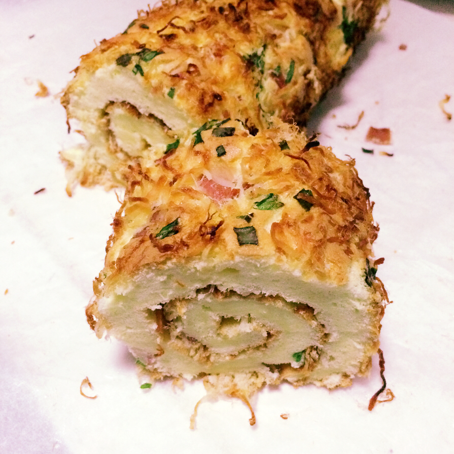 香葱肉松蛋糕卷
