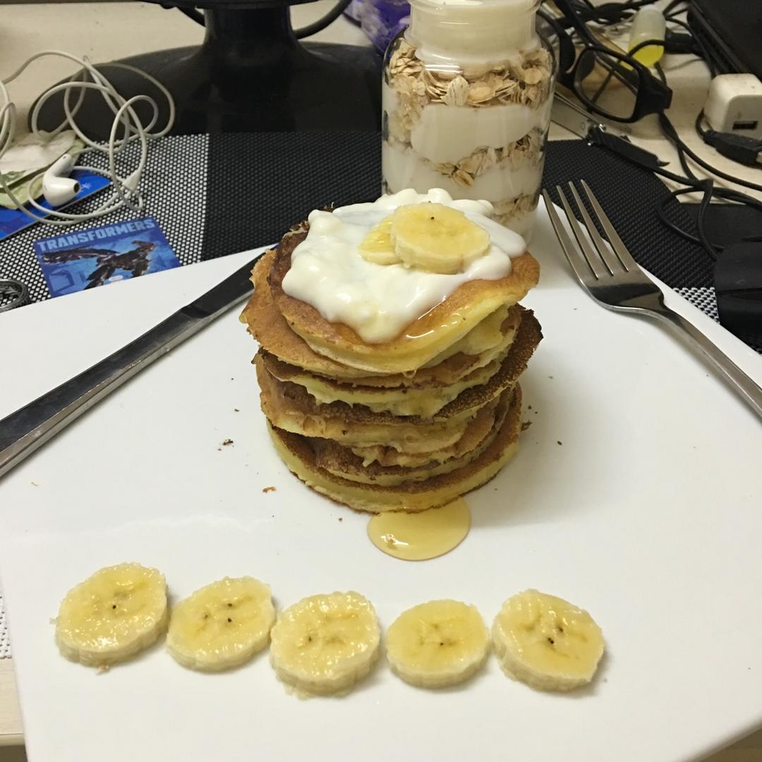 超级简单pancake【无黄油健康版】