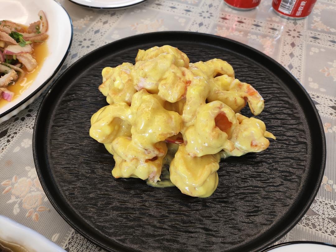 在家也能做大菜之2~“芥末虾球”