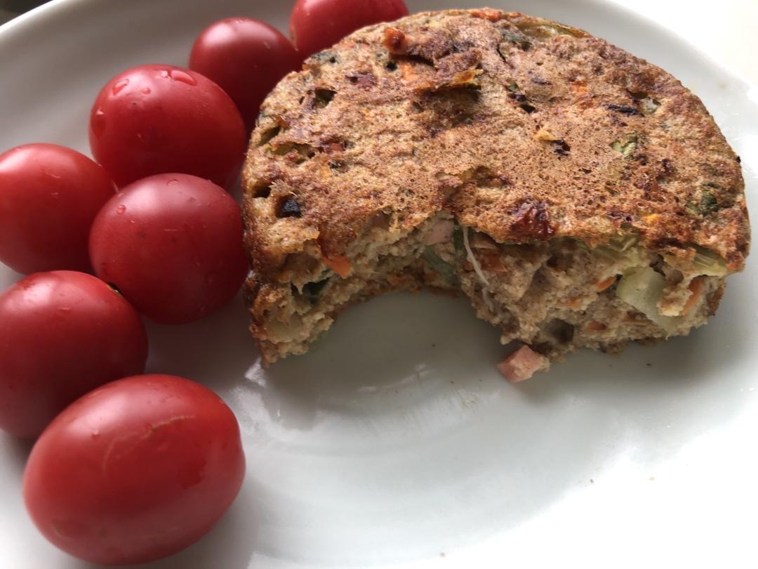 豆腐鸡蛋蔬菜饼（减脂少油高蛋白营养早餐）