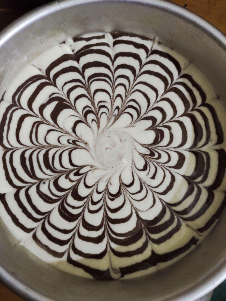 双色拉花戚风蛋糕