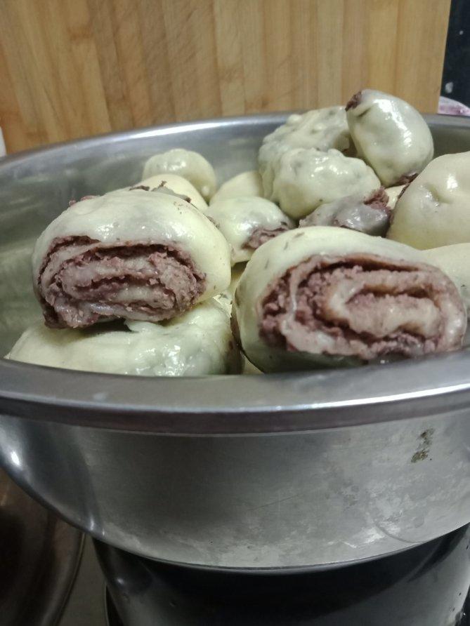 红豆沙馒头卷